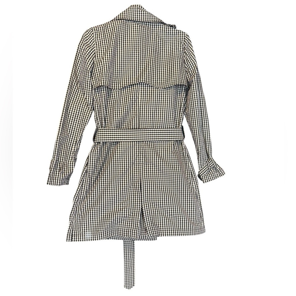 Ralph Lauren Coat Women's 2 Gingham Twill Trench Plaid Rain Double Breasted Belt - Picture 5 of 8
